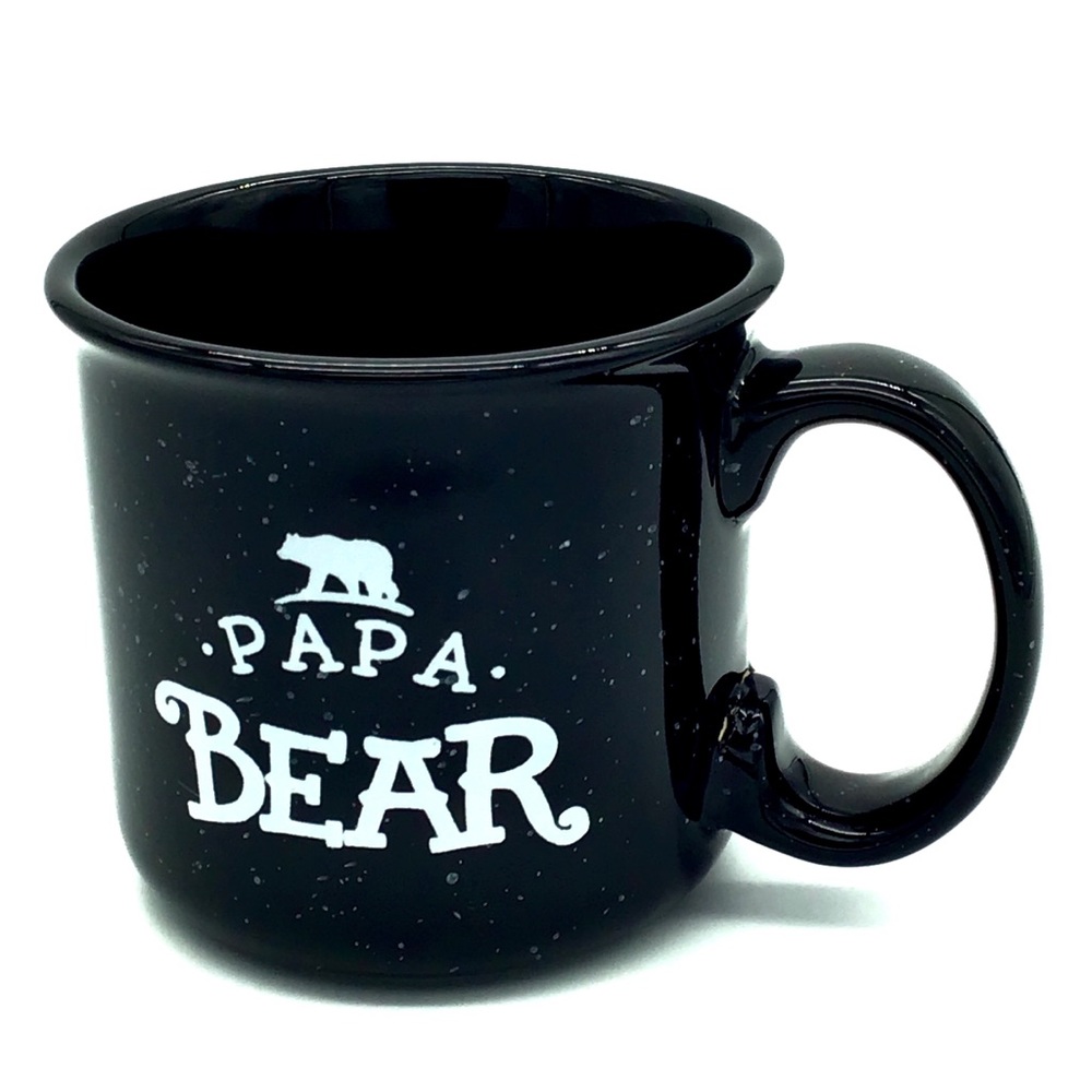 PAPA BEAR Father Dad Coffee Mug Grizzly Black